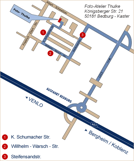 Wegbeschreibung Foto-Atelier Rita Thulke